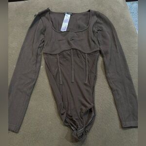 zara brown bodysuit!